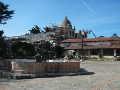 Carmel Mission courtyard image. Click for full size.