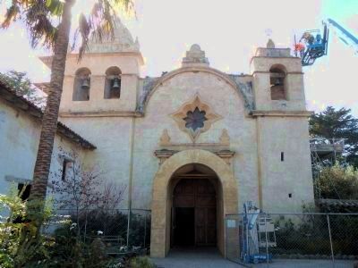 Entrance to the Carmel Mission Church image. Click for full size.
