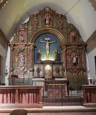 The Altar of the Carmel Mission Church image. Click for full size.