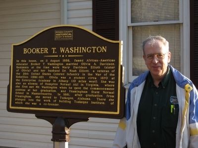 Booker T. Washington Marriage to Olivia Davidson Marker. Click for full size. Booker T. Washington Marriage to Olivia Davidson Marker image. Click for full size.