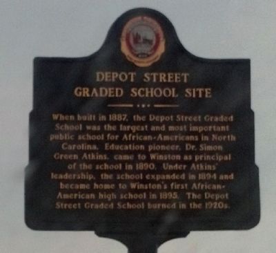 Depot Street Graded School Site Marker. Click for full size. Depot Street Graded School Site Marker image. Click for full size.