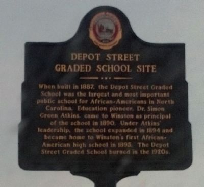 Depot Street Graded School Site Marker image. Click for full size.