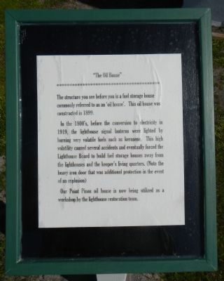 Point Pinos Lighthouse Oil House Marker. Click for full size. Point Pinos Lighthouse Oil House Marker image. Click for full size.