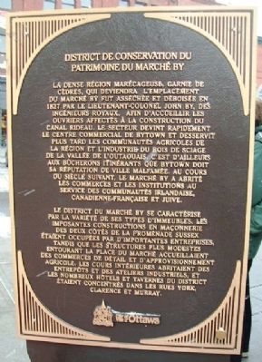 District de Conservation du Patrimoine du Marché By Marker. Click for full size. District de Conservation du Patrimoine du Marché By Marker image. Click for full size.