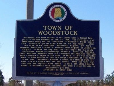 Town of Woodstock Marker, side A image. Click for full size.