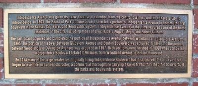 Independence Boulevard Marker. Click for full size. Independence Boulevard Marker image. Click for full size.