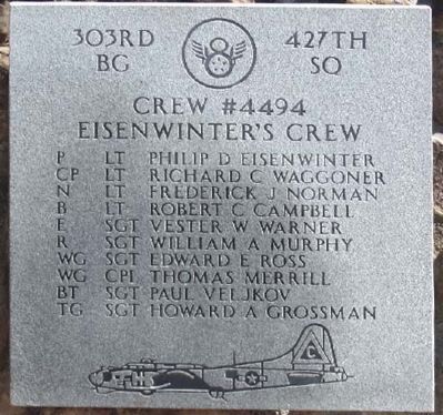 303rd Bomb Group 427th Bomb Squadron - Crew #4494. Click for more information. 303rd Bomb Group 427th Bomb Squadron - Crew #4494 image. Click for more information.