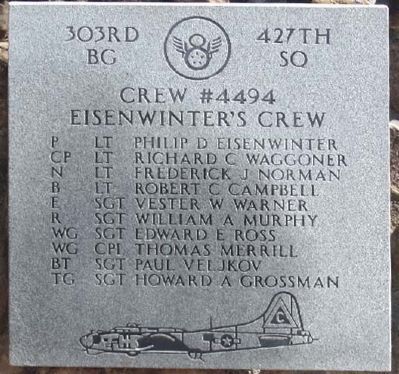 303rd Bomb Group 427th Bomb Squadron - Crew #4494 image. Click for more information.