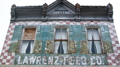 Wellsville's First Brick Building Facade. Click for full size. Wellsville's First Brick Building Facade image. Click for full size.