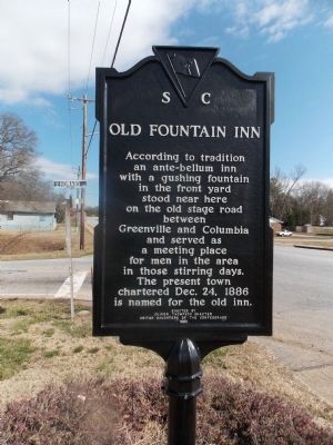 Old Fountain Inn Marker image. Click for full size.
