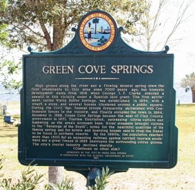 Green Cove Springs Marker image. Click for full size.
