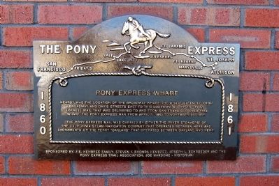 Pony Express Wharf Marker image. Click for full size.