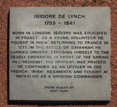 Isidore De Lynch Marker. Click for full size. Isidore De Lynch Marker image. Click for full size.