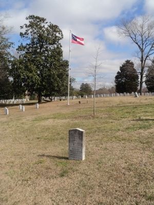 Marker in Oakwood Cemetery image. Click for full size.
