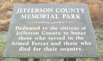 Jefferson County Memorial Park Marker image. Click for full size.