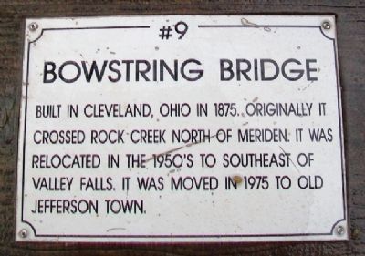 Bowstring Bridge Marker. Click for full size. Bowstring Bridge Marker image. Click for full size.