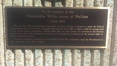 Honorable Willie Jones of Halifax Marker image. Click for full size.