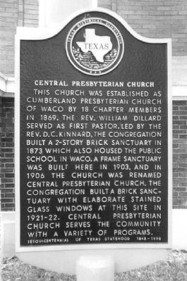 Central Presbyterian Church Marker image. Click for full size.