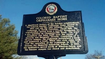Colored Baptist Orphanage Home Marker image. Click for full size.