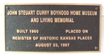John Steuart Curry Boyhood Home Marker. Click for full size. John Steuart Curry Boyhood Home Marker image. Click for full size.