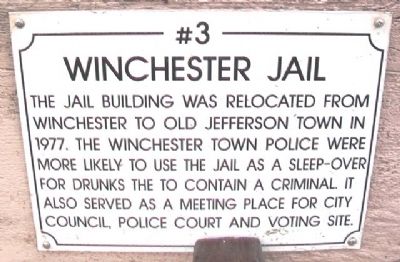 Winchester Jail Marker image. Click for full size.