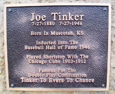 Joe Tinker Marker image. Click for full size.