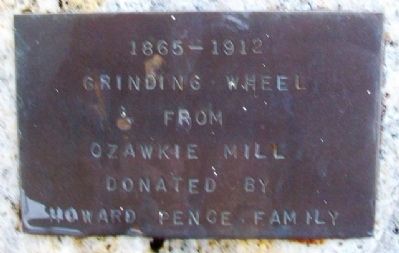 Ozawkie Mill Grinding Wheel Marker image. Click for full size.