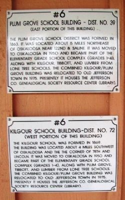 Plum Grove School Buiding - Dist. No. 39 Marker image. Click for full size.