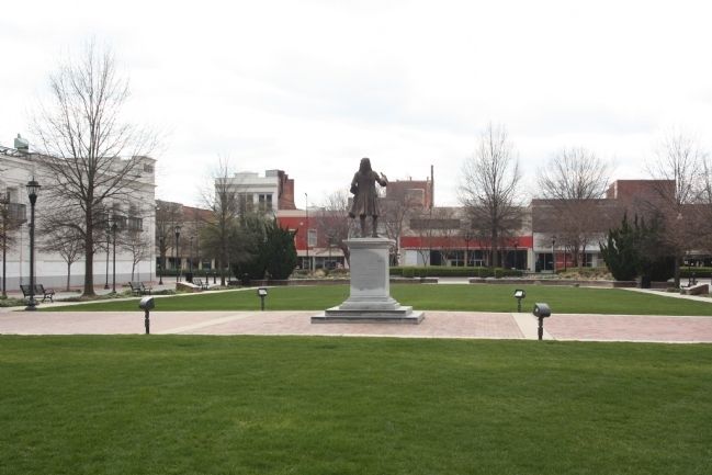 General James Edward Oglethorpe at the center of Augusta Commons image. Click for full size.