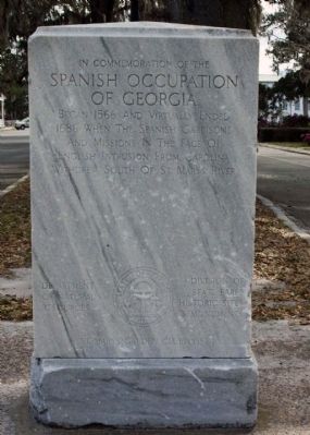 Spanish Occupation of Georgia Marker. Click for full size. Spanish Occupation of Georgia Marker image. Click for full size.