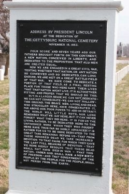Address by President Lincoln. Click for full size. Address by President Lincoln image. Click for full size.