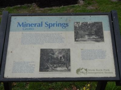 Mineral Springs Grotto Marker. Click for full size. Mineral Springs Grotto Marker image. Click for full size.