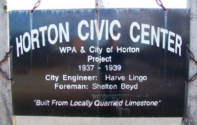 Horton Civic Center Marker image. Click for full size.
