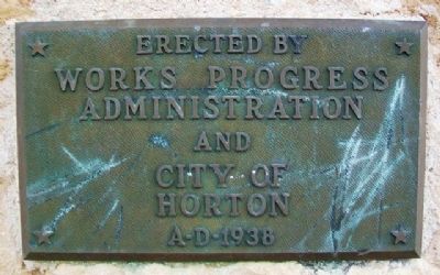 Horton Civic Center WPA Marker image. Click for full size.