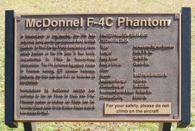 McDonnell F-4C Phantom Marker 2013 view. Click for full size. McDonnell F-4C Phantom Marker 2013 view image. Click for full size.