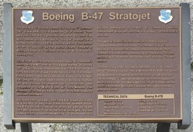 New Boeing B-47 Stratojet Marker, seen in 2013 image. Click for full size.