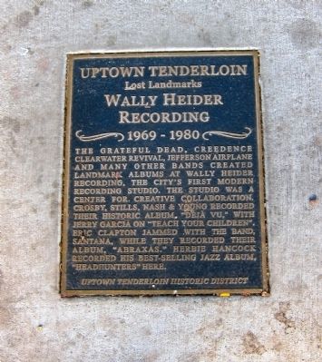 Wally Heider Recording Marker image. Click for full size.