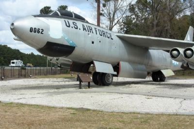 Boeing B-47 Stratojet Marker seen in 2013 image. Click for full size.