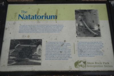 The Natatorium Marker image. Click for full size.