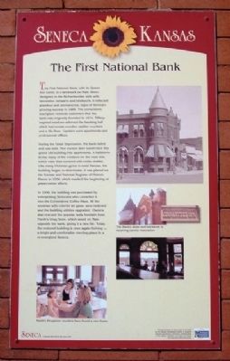 The First National Bank Marker. Click for full size. The First National Bank Marker image. Click for full size.