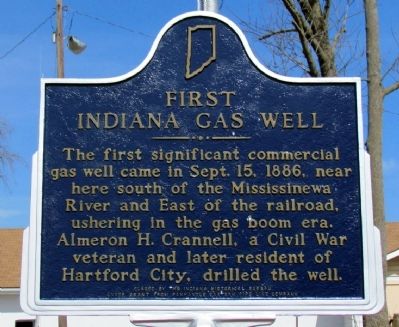 First Indiana Gas Well Marker image. Click for full size.