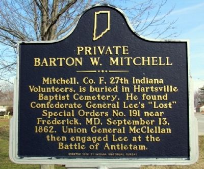 Private Barton W. Mitchell Marker image. Click for full size.