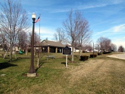 Private Barton W. Mitchell Marker in Community Park image. Click for full size.