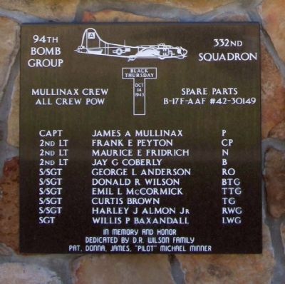 94th Bomb Group 332nd Squadron Mullinax Crew image. Click for full size.