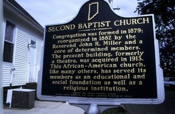 Second Baptist Church Marker image. Click for full size.