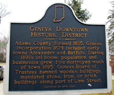 Geneva Downtown Historic District Marker. Click for full size. Geneva Downtown Historic District Marker image. Click for full size.