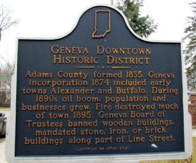 Geneva Downtown Historic District Marker image. Click for full size.