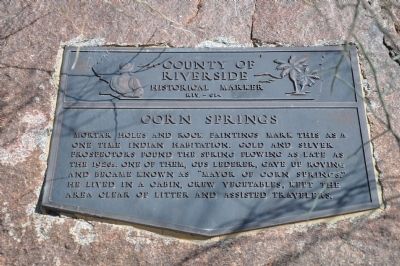 Corn Springs Marker. Click for full size. Corn Springs Marker image. Click for full size.