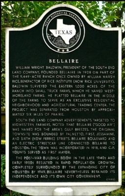 Bellaire Marker image. Click for full size.