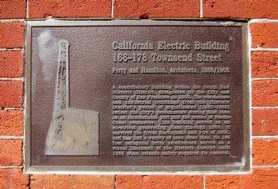 California Electric Building Marker image. Click for full size.